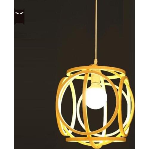 Bamboo Globe Shade Pendant Light Fixture Art Nordic Rustic Country Hanging Ceiling Lamp Designer for Dining Table Room E27 Bulb
