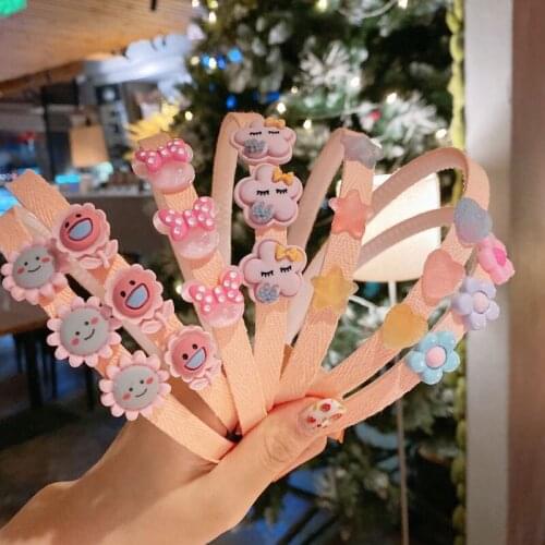 1Pcs Children Cute Colors Bowtie Cartoon Hair Hoop Hairbands Girls Lovely Bow Ears Headbands Kids Hair Accessories Hair Bands