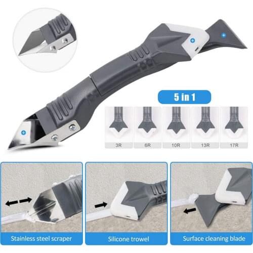 Brush 3 In 1 Spatula Caulking Nozzle Soft Head Yin And Yang Scraper Tape Plastic Suit 31 Pieces 3 In 1 Stainless Steel Tool Set