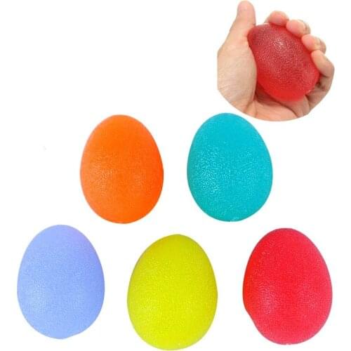 Silica Gel Hand Grip Ball Egg Men Women Gym Fitness Finger Heavy Exerciser Strength Muscle Recovery Gripper Trainer Massage Tool