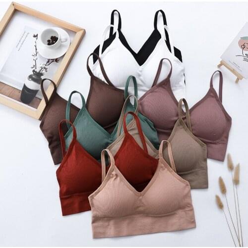 SVOKOR Sexy Seamless U Type Backless Bra Sport Tank Breathable Push Up Women Yoga Bra Solid Detachable Pad Girl Bralette