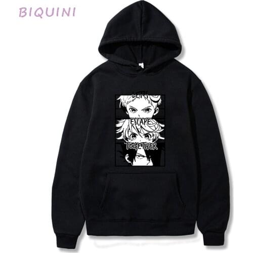 Anime The Promised Neverland Eyes Hoodies Fashion Men Women Teens Sweatshirts Casual Hooded Pullover Harajuku New Sports Hoodie