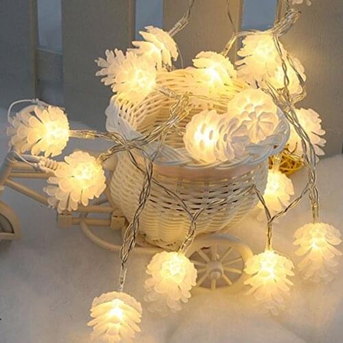 Halloween Decoration LED Pine Cone String Lights for Christmas Lights Party Supplies Indoor Outdoor Courtyard Decoration Led