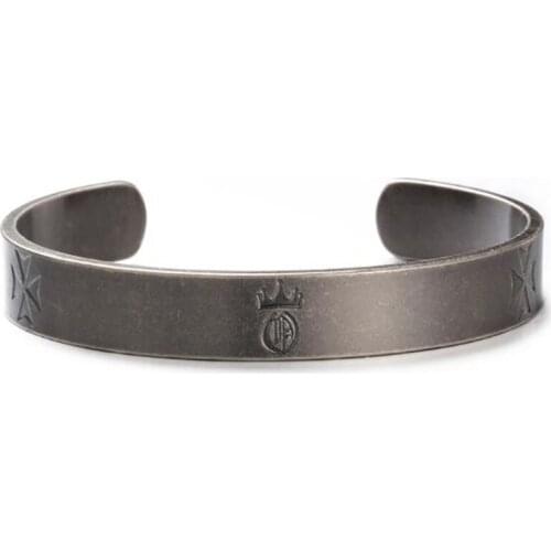 Stainless Steel Vintage Old English Letter Men Women Punk Rock Bracelet Bangle Jewelry Gift For Him