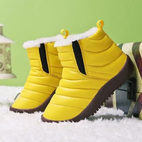 6 Colors Waterproof Plush Winter Boots Child Boots Fashion Casual Warm Shoes For Boys Girls Snow Sports Unisex Kids Ankle Boots