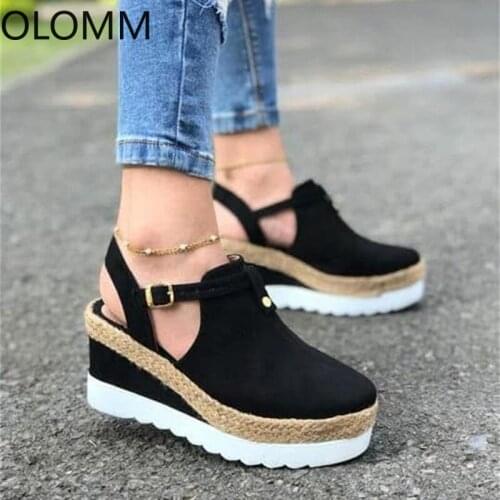 Plus Size Platform Sandals Wedges Shoes For Women Heels Sandalias Summer Clog Womens