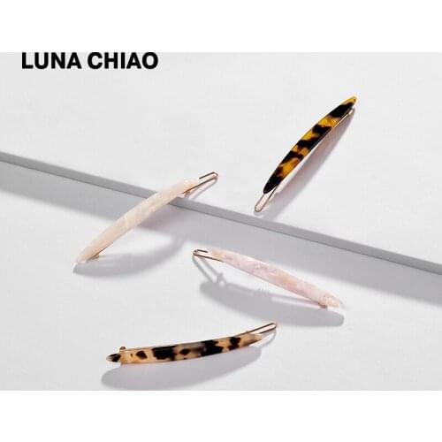 LUNA CHIAO Tortoise Acrylic Leopard Resin Women Hair Barrettes Hair Accessories Hair Clips Wholesale