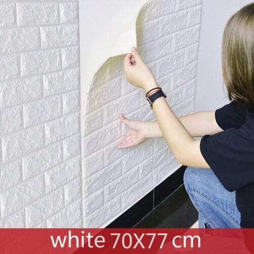 3D Brick Wall Stickers DIY Self Adhensive Decor Foam Waterproof Wall Covering Wallpaper Background Kids Living Room