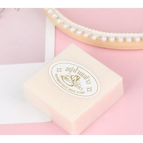 60g Rice Milk Soap Handmade Whitening Face Hand Bathing Soap Collagen Antiacne