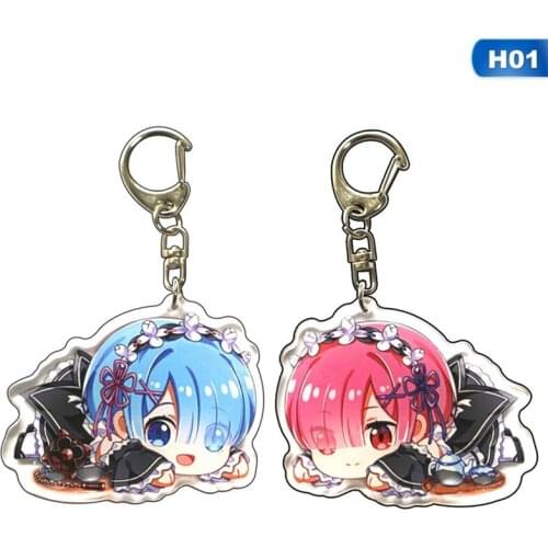 Anime Re Life In A Different World From Zero Key Chain Acrylic Keychain Figure Acrylic Pendant Keyring Bags Decor Jewelry Gifts