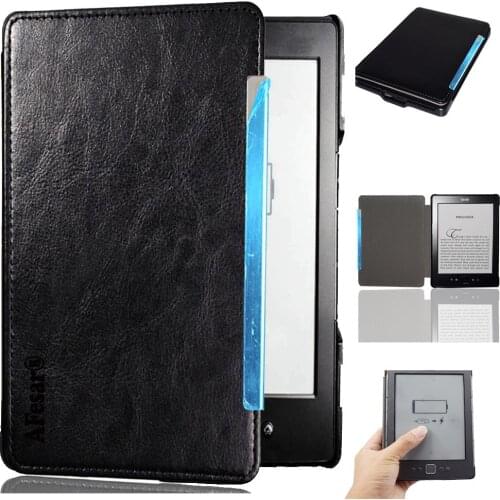 Flip Book Cover Case for Amazon Kindle 4 Kindle 5 D01100 Ebook High Quality Pu Leather Pocket Bag Pouch Folio Case + Screen Film