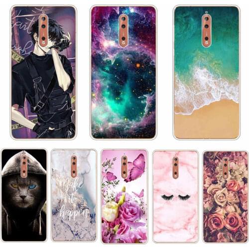 For Nokia 8 Case Painted Silicon Soft TPU Back Phone Cover For nokia 8 Full Protection Coque Bumper