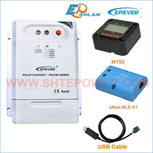 EPEVER bluetooth BLE BOX Tracer2210CN 20A 20amp charging solar controller USB cable High efficiency