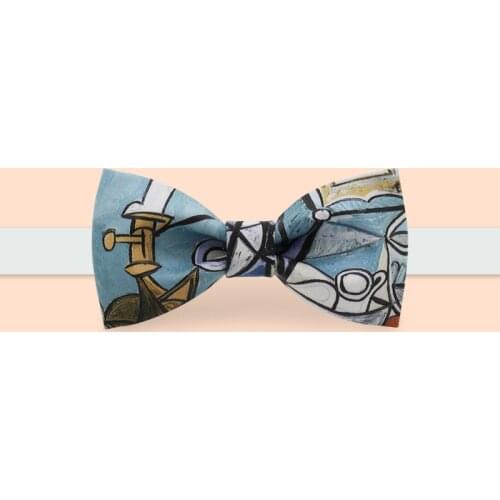 New Free Shipping fashion casual 2019 Mens male man printed bow tie bows groom dress wedding party bows unique Picasso