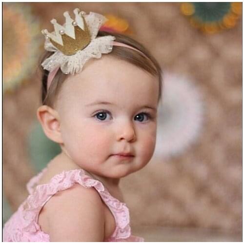 5 Patterns Baby Girls Headwear Princess Tiara Mesh Soft Floral Hairband Headband Hair Accessories Gifts for Kids