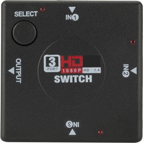 HDMI-compatible Switcher Three-in-one-out HD Video 1080P Three-port Conversion Set-top Box Three Cut One Video Switcher