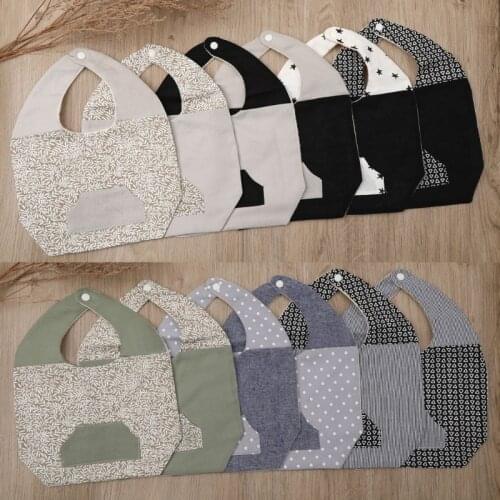 KLV Fashion Cotton Linen Baby Bibs Newbron Burp Cloth Toddler Kids Feeding Apron Saliva Towel Scarf Bandana Bibs