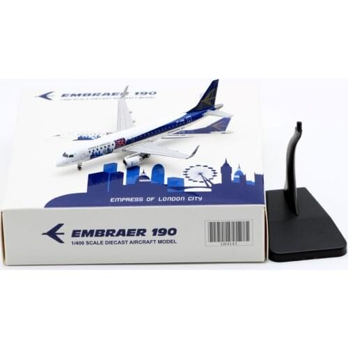 1:400 Alloy Collectible Plane Gift JC Wings LH4143 Embraer 190-100STD "Empress of London City" Diecast Aircraft Jet Model PP-XMA
