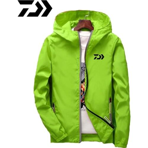Daiwa Jacket Men Fishing Shirt Solid Thin Uv Protection Clothes Fishing Clothing Summer Breathable Quick Dry Soft Shell Outdoor