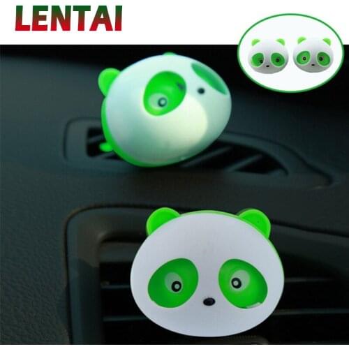 LENTAI For Toyota corolla 2008 yaris chr Mitsubishi asx lancer Mini cooper Acura 1Pair Car Air Outlet Perfume Panda styling