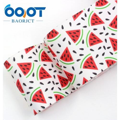 OOOT BAORJCT G-18913-1106,75 mm 10 yards watermelon Ribbons Thermal transfer Printed grosgrain,DIY Gift wrapping materials
