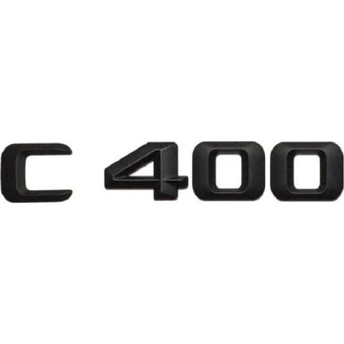 Matt Black " C 400 " Car Trunk Rear Letters Words Number Badge Emblem Decal Sticker for Mercedes Benz C Class C400