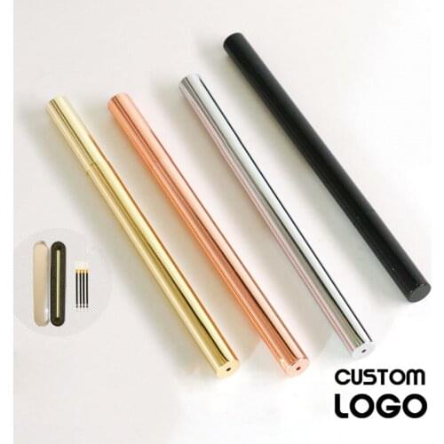 Metal Brass Pens Retro Gel Pens Stationery With Gifts Box Signature Pen High-end Business Laser Engraving Lettering Custom Logo