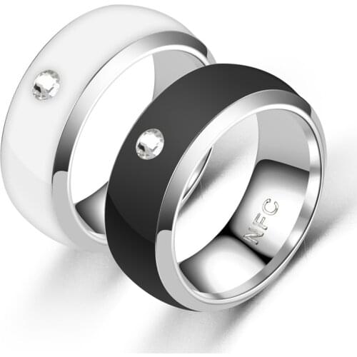 Fashion Mens Ring New Technology NFC Smart Finger Digital Ring for Android Phones with Functional Couple Stainless Steel Ring