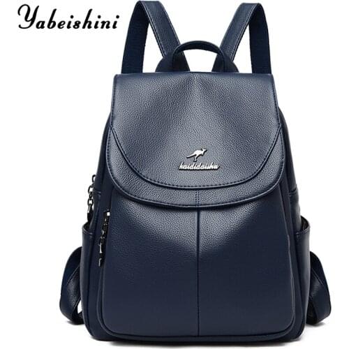 YABEISHINI New 4 Color Fashion Women Backpack Genuine Leather High Quality Sheepskin Backpack Large Capacity Travelling Backpack