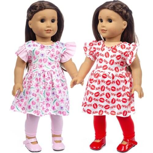 2020 New dress Fit for American Girl Doll Clothes 18-inch Doll , Christmas Girl Gift(Only sell clothes)