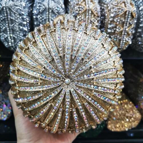 2021 New Elegant Women Crystal Gift Box Clutch Evening Bag Minaudiere For Wedding Bridal Handbags Diamond Purse Bolso Mujer Bags