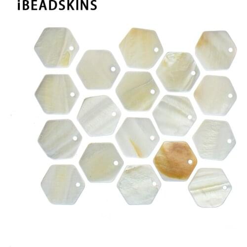 New arrival! 17mm 100pcs/lot shell hexagon-shape charms for Stud earring/earrings accessories/Earring parts