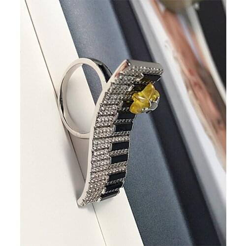 New women jewelry zircon Tropical Piano ring vocation design brand lover finger ring