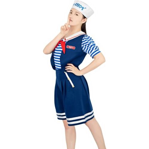 Stranger Things 3 Scoops Ahoy Cosplay Costume Lady Sailor Suit Uniform Ahoy Robin Women Suits