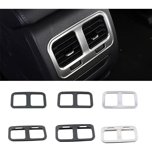 For Haval F7 F7X 2018-2021 Console Armrest Storage Box Rear AC Air Conditioner Outlet Vent Panel Cover Trim Stainless Steel