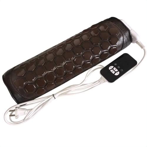 Natural Jade Germanium Neck Massager Pillow Far Infrared Heating Cervical Traction Therapy Stretcher Health Care Pain Relief