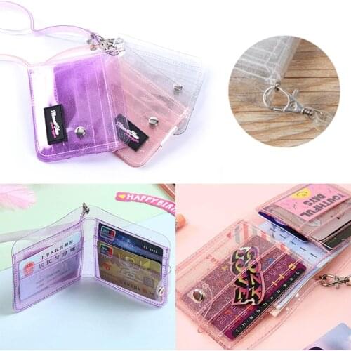 Pvc Clear Jelly Bag Mini Money Wallet Card Holder Transparent Women Purse Ladies Purse Wallet Jelly Card Holder