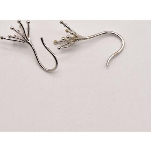 Silver 925 Sterling Silver Tree Branch Ear Hook Earring Hook Bulk High Quality Goods Wholesale Bulk Accessories JA0407