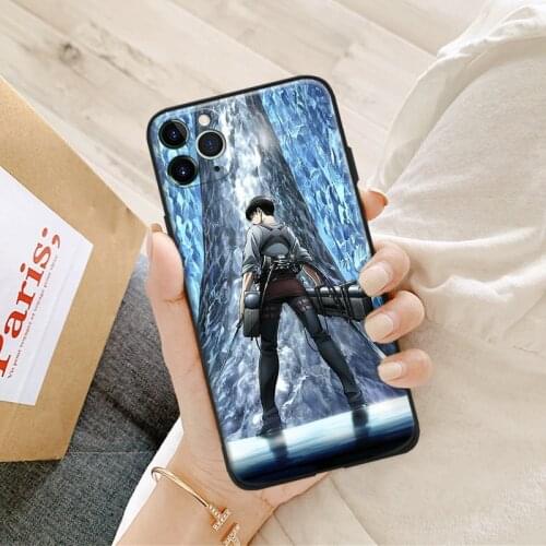 Attack On Titan anime Season 3 silicone for iPhone Se 6 6s 7 8 Plus X XR XS 11 12 Mini Pro Max glass TPU phone case cover shell