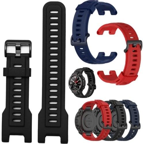 Silicone watchband for Amazfit T-Rex strap Smart waterproof soft Huami trex T-Rex watch BAND Dedicated interface