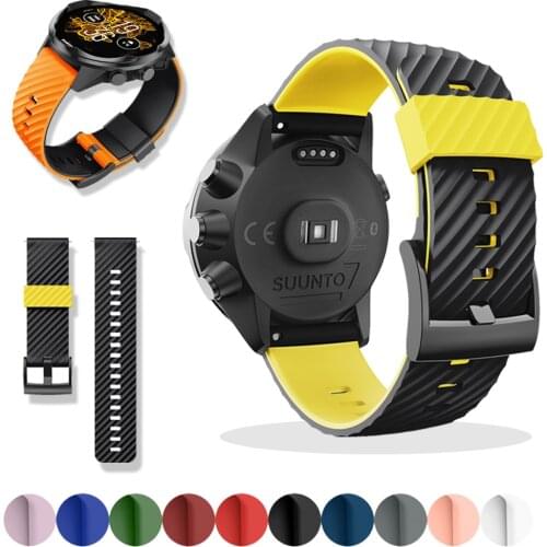 Silicone Wristband Strap for Suunto Spartan Sport Replacement for Sport wrist hr/Suunto 9 baro/D5/suunto 7 9 smart watch Band