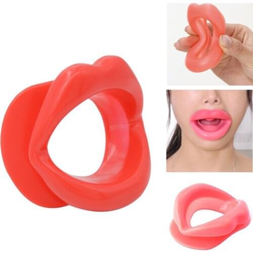 Lip Muscle Training Massage Face-lift Facial Care Soft Silicone Tools Festivals Fun Puckish Mouth Shape Toys Gifts