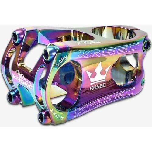 Ultralight Rainbow Bicycle Stem CNC Bike Short Stem Mountain Road Bike Stem Colorful MTB XC AM Bike Handlebar Stem 31.8*50MM