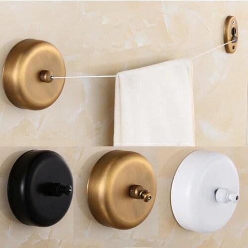 Retractable clothesline indoor Stainless Steel Square/ Round Clothesline outdoor Clothes Dryer with 2.8 M Nylon clothesline rope