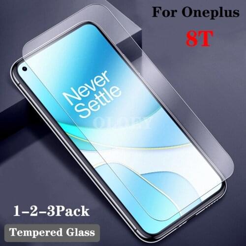 3Pcs Tempered Glass On The For OnePlus 8T Screen Protector For Oneplus t8 8 t one plus8t Glass Mobile Phone Film Accessories 9H