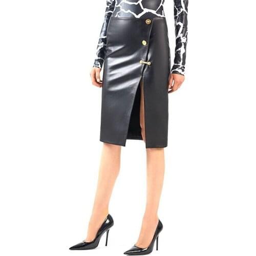 Women Long Skirt 100% Natural Sheepskin Genuine Leather 2020 Fashion Female Design A Real Slim Hip Skirt H924