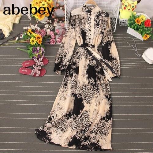 Plus Size Womens New High-end Western Style Early Autumn Long Dress To Ankle All-match Beautiful Lady Dress UK019