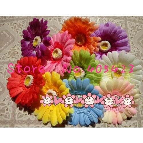 100pcs 10cm wedding decor artificial silk headdress hair ornaments handmade DIY props daisy flowers