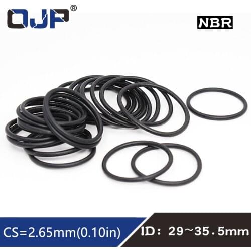 20PCS/lot Rubber Ring NBR Sealing O-Ring 2.65mm Thickness ID29/30/31.5/32.5/33.5/34.5/35.5mm Nitrile O Ring Seal Gasket Rings