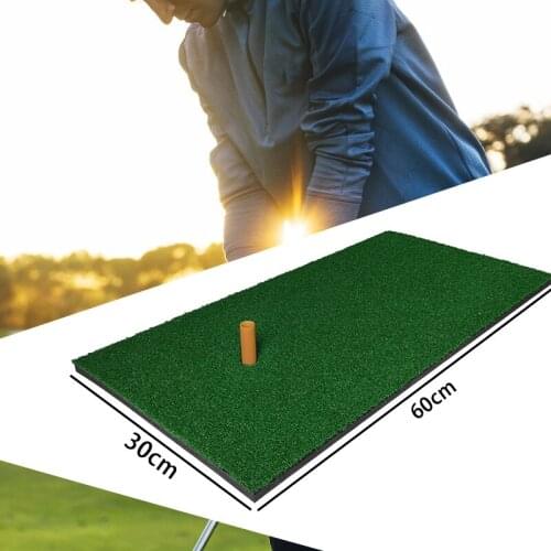 2FT Size Outdoor Practice Golf Mat Practice Rubber Tee Holder Shaped Residential Training Faux Grass Pad Cushion Hitting Pads